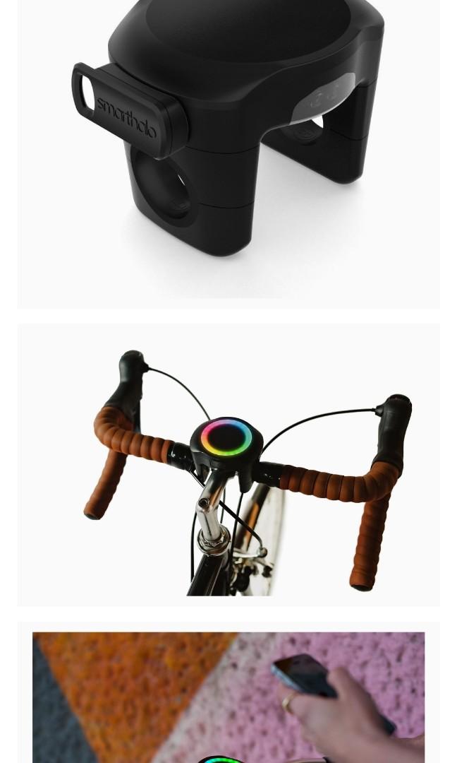 SmartHalo The Reimagined Bike Smart Accessory for Cyclists GPS Front Light Alarm for Bike Navigation Fitness Odometer Personal Assistant