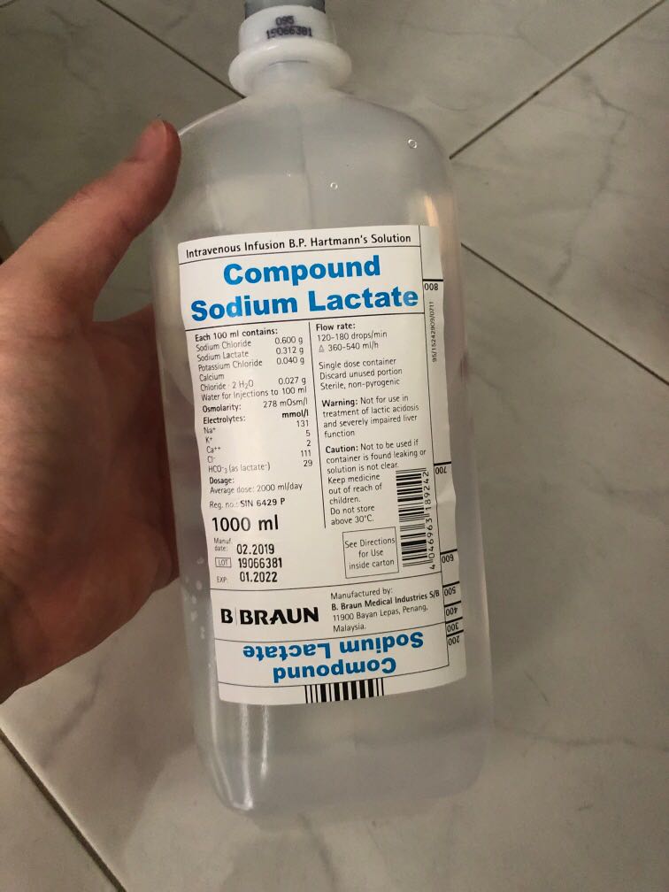 Sodium lactate Hartmann solution intravenous infusion, Pet Supplies