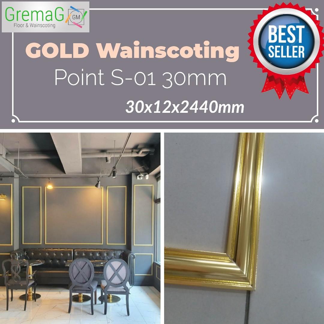 Solid Gold Wainscoting Home Furniture Home Decor On Carousell