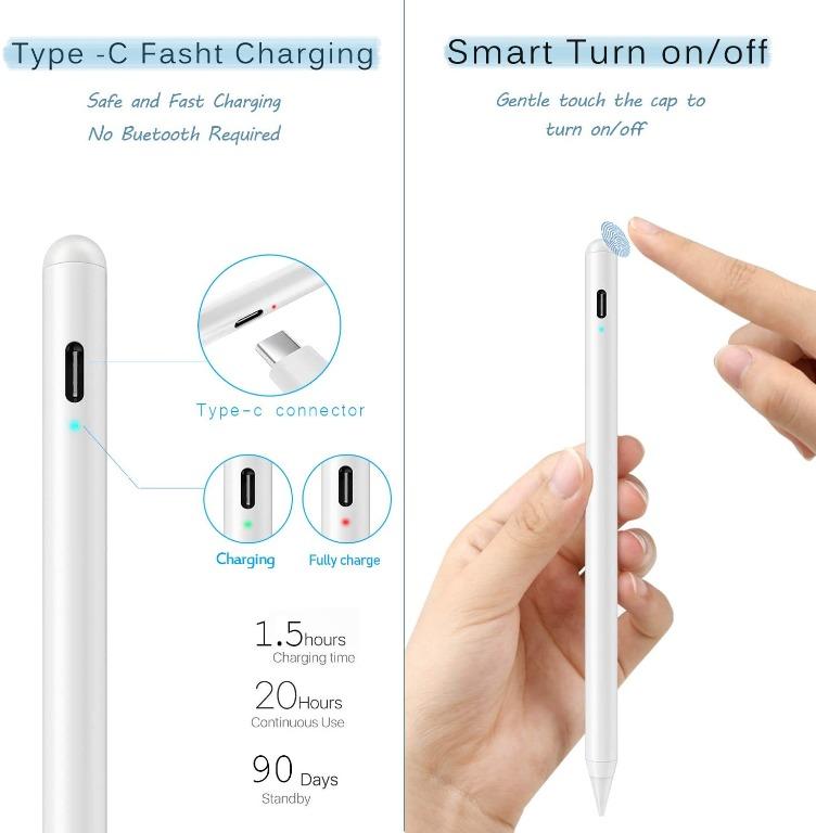 Stylus Pen 2nd Gen, Digital Pen for Apple iPad 6th&7th Gen,iPad Air 3rd ...