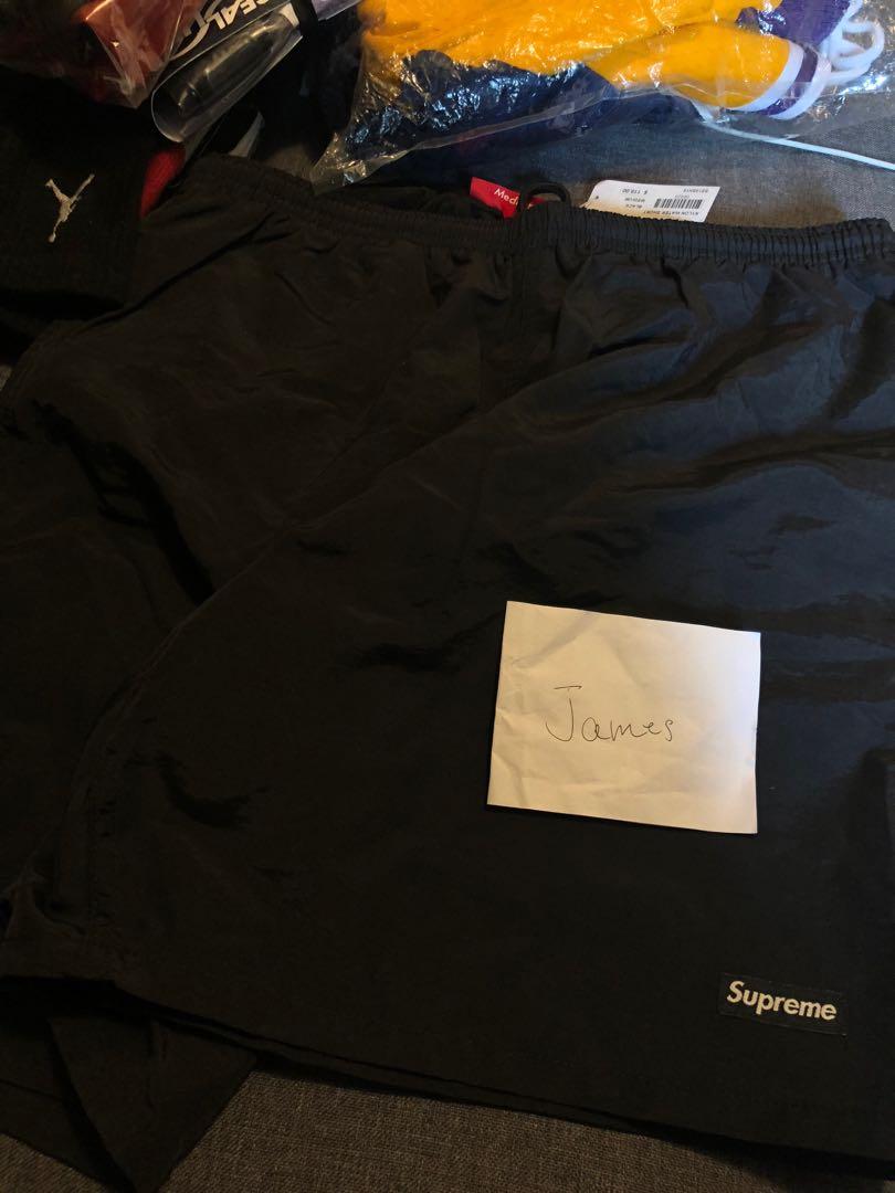 Supreme small box logo nylon water shorts black M, 男裝, 褲＆半截