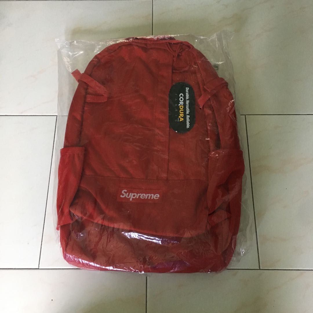 supreme ss18 red backpack