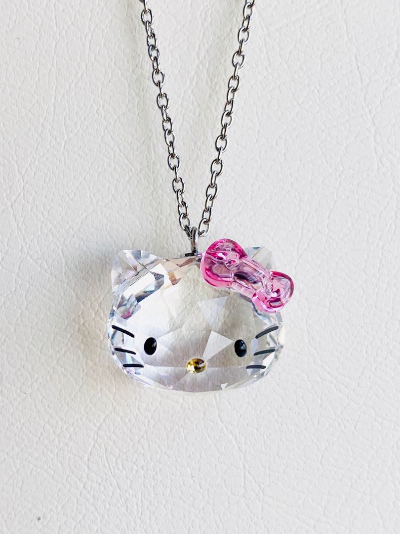 Hello Kitty Necklace | Cat necklace, Hello kitty jewelry, Rhinestone bow