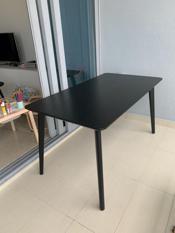 Table Ikea Black 4 6 Seats Excellent Condition 12 2019 Furniture Tables Chairs On Carousell