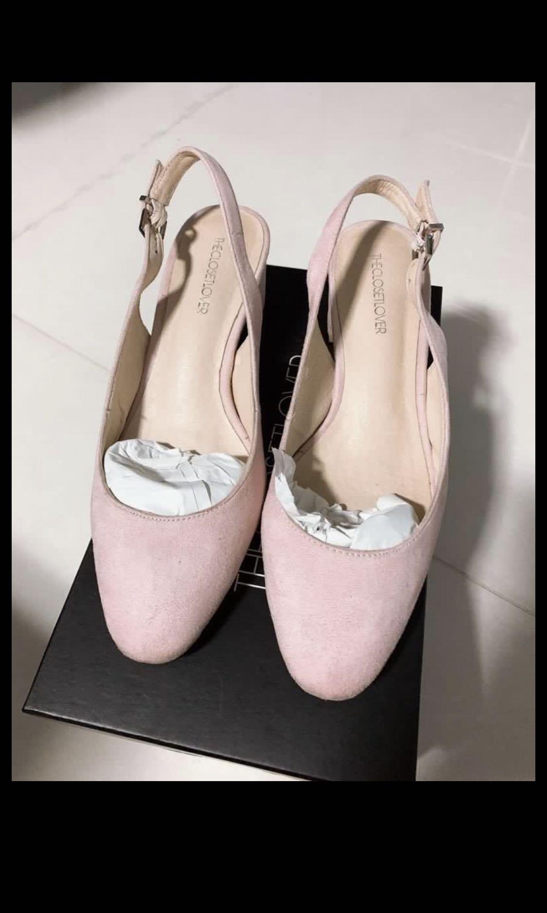 light pink slingback heels
