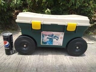 Plant Gardening Toolbox Cart w 4 wheels