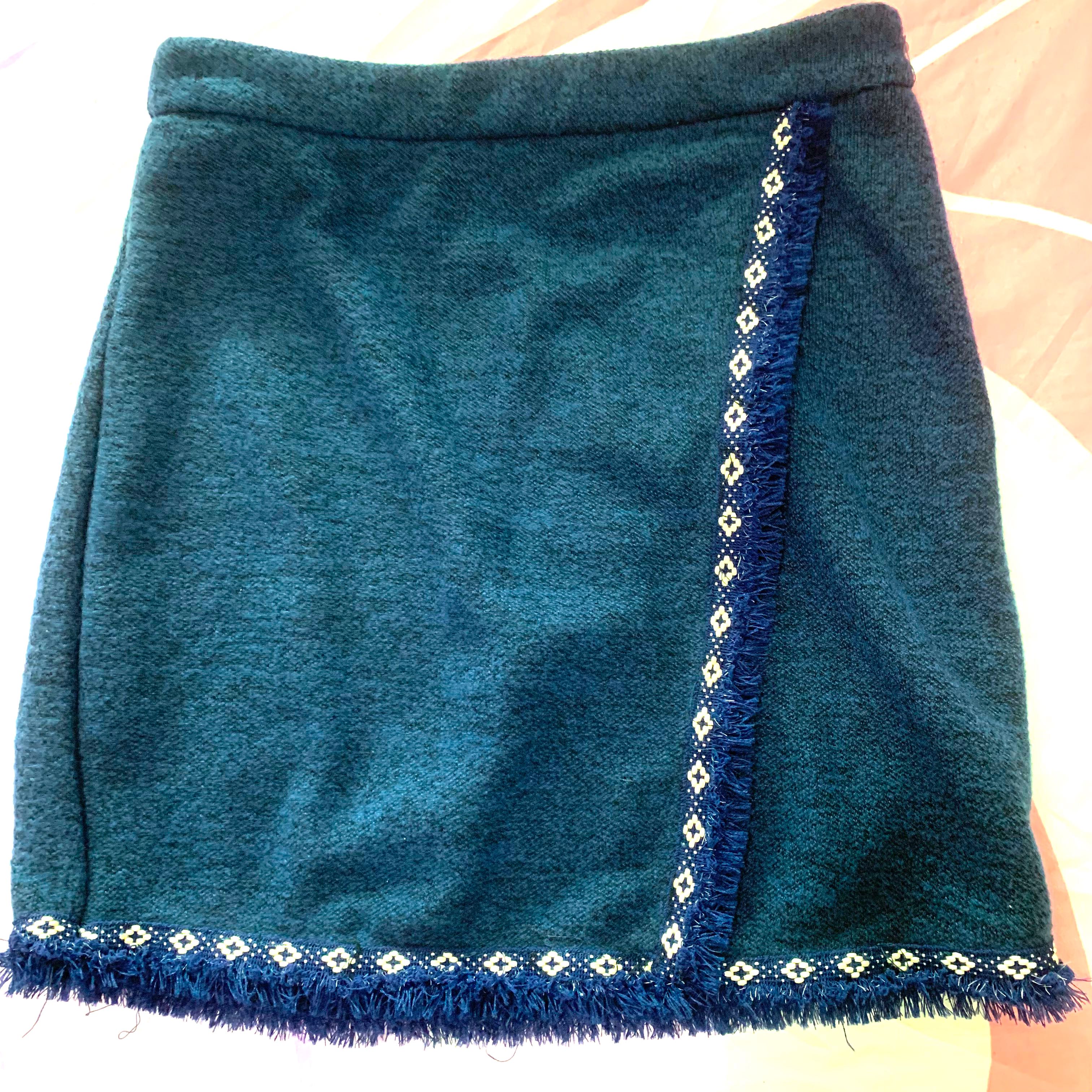 knit denim skirt