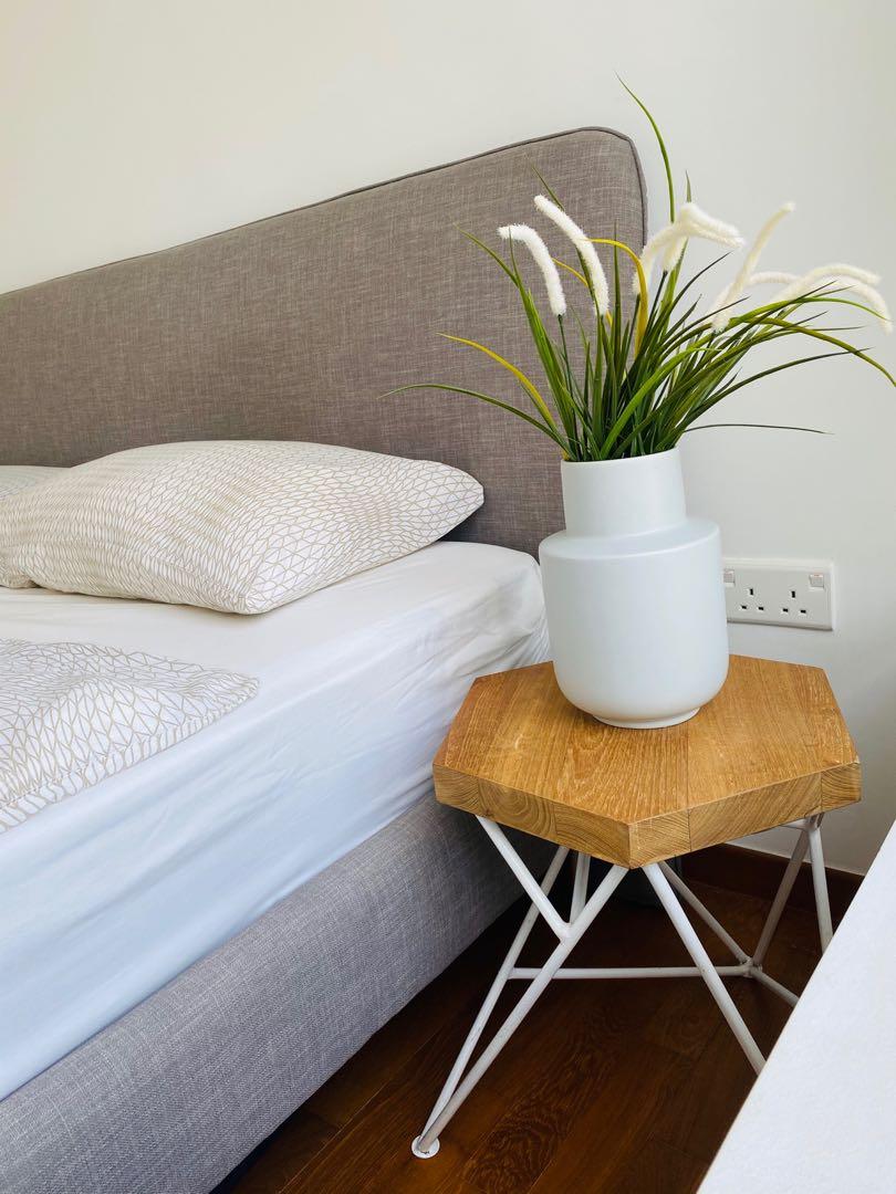 Two Heaxon Stools designed by Golden Teak at Tan Boon Liat, Furniture