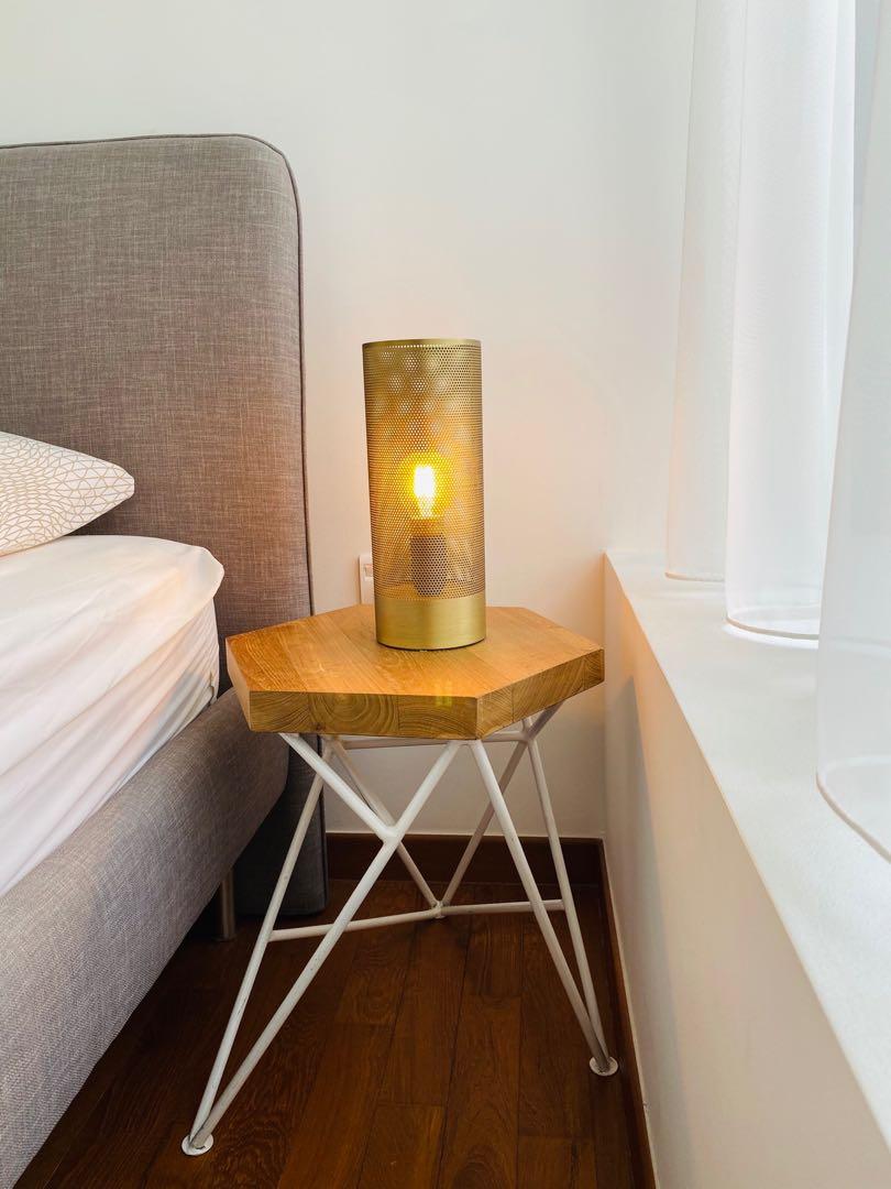 Two Heaxon Stools designed by Golden Teak at Tan Boon Liat, Furniture