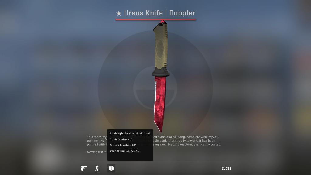 Ursus Knife Doppler Ruby Fn Rare Toys Games Video Gaming In Game Products On Carousell