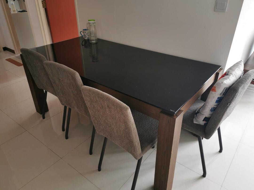Used Dining Table With 4 Chairs For Sale Furniture Tables Chairs On Carousell