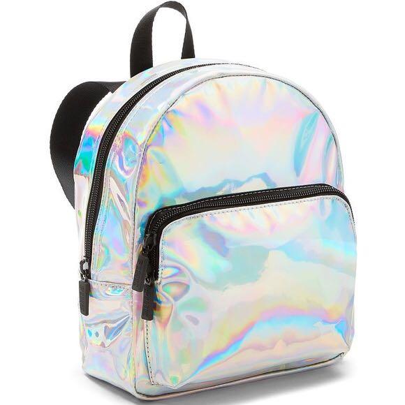 Victoria Secret Pink Holographic Backpack Women s Fashion Bags Wallets Cross body Bags on Carousell