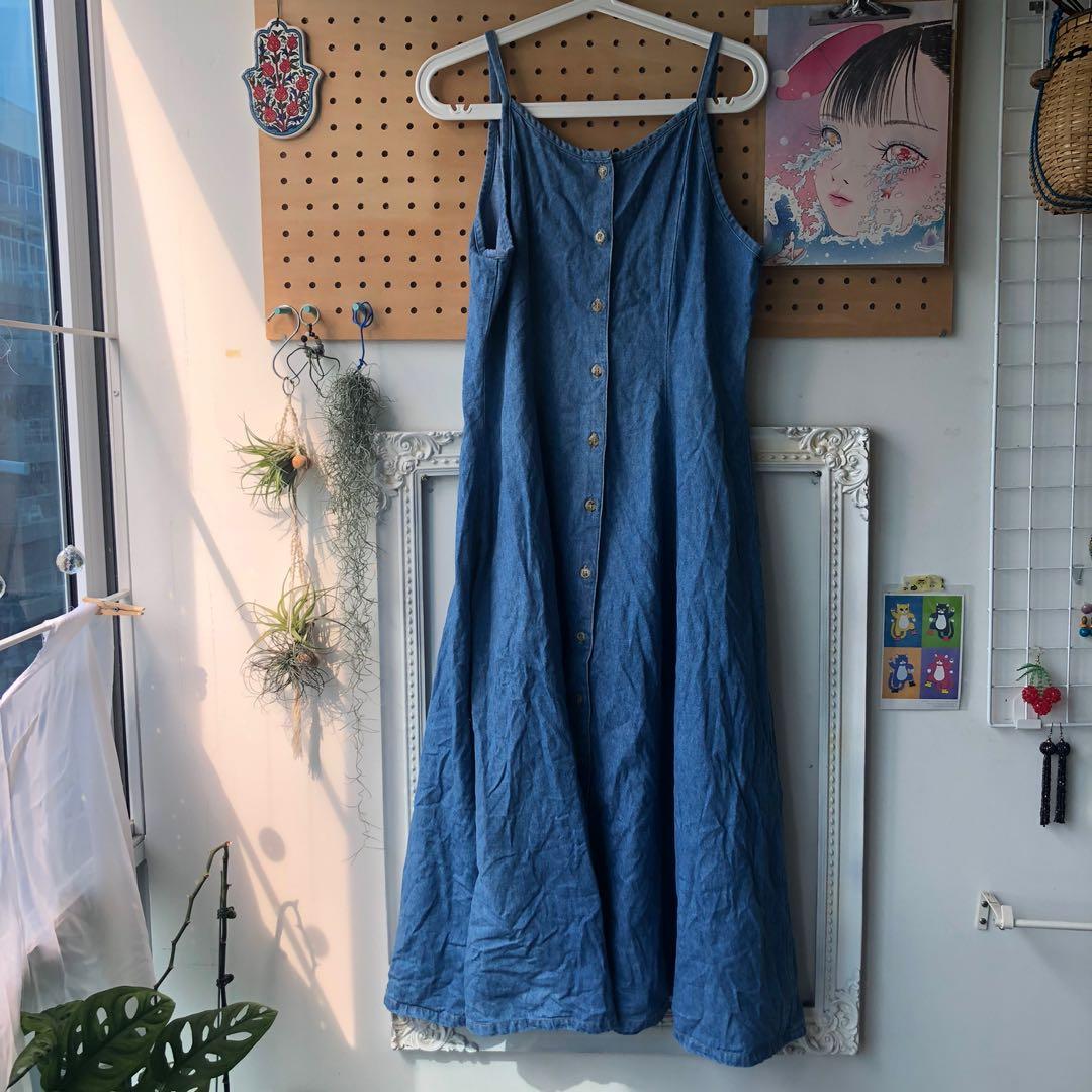Denim button down maxi dress Outlet