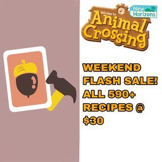(WEEKEND FLASH SALE) $30 for ALL Animal Crossing Recipes!