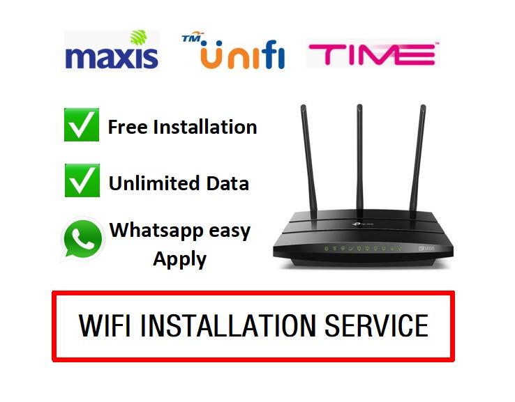 Wifi Installation Free 1 Month Or Discount Rm100 Unifi Maxis Time Fibre Optics Services Others On Carousell