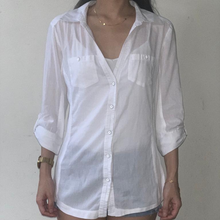 long sleeve white polo womens outfit