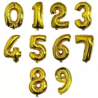 where to buy gold number balloons