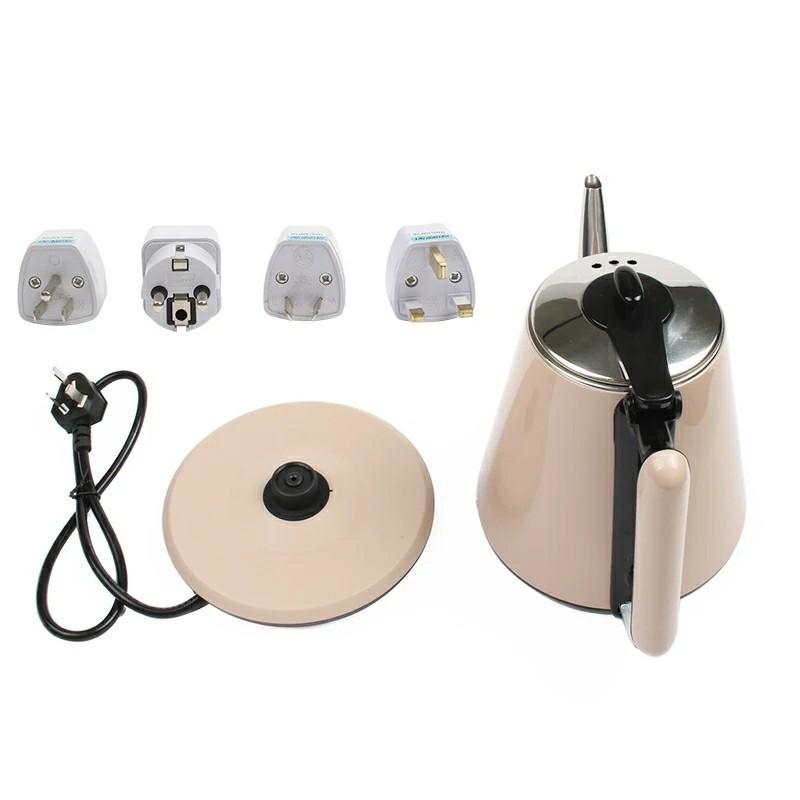 1L Electric Kettle Long Spout Mouth Automatic Power Off Travel Mini