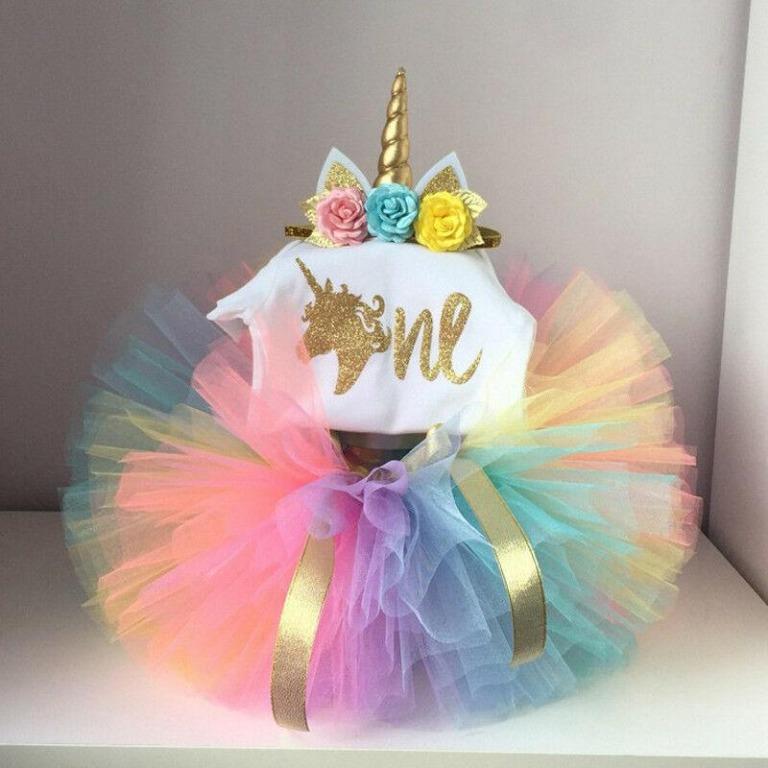 baby girl rainbow tutu