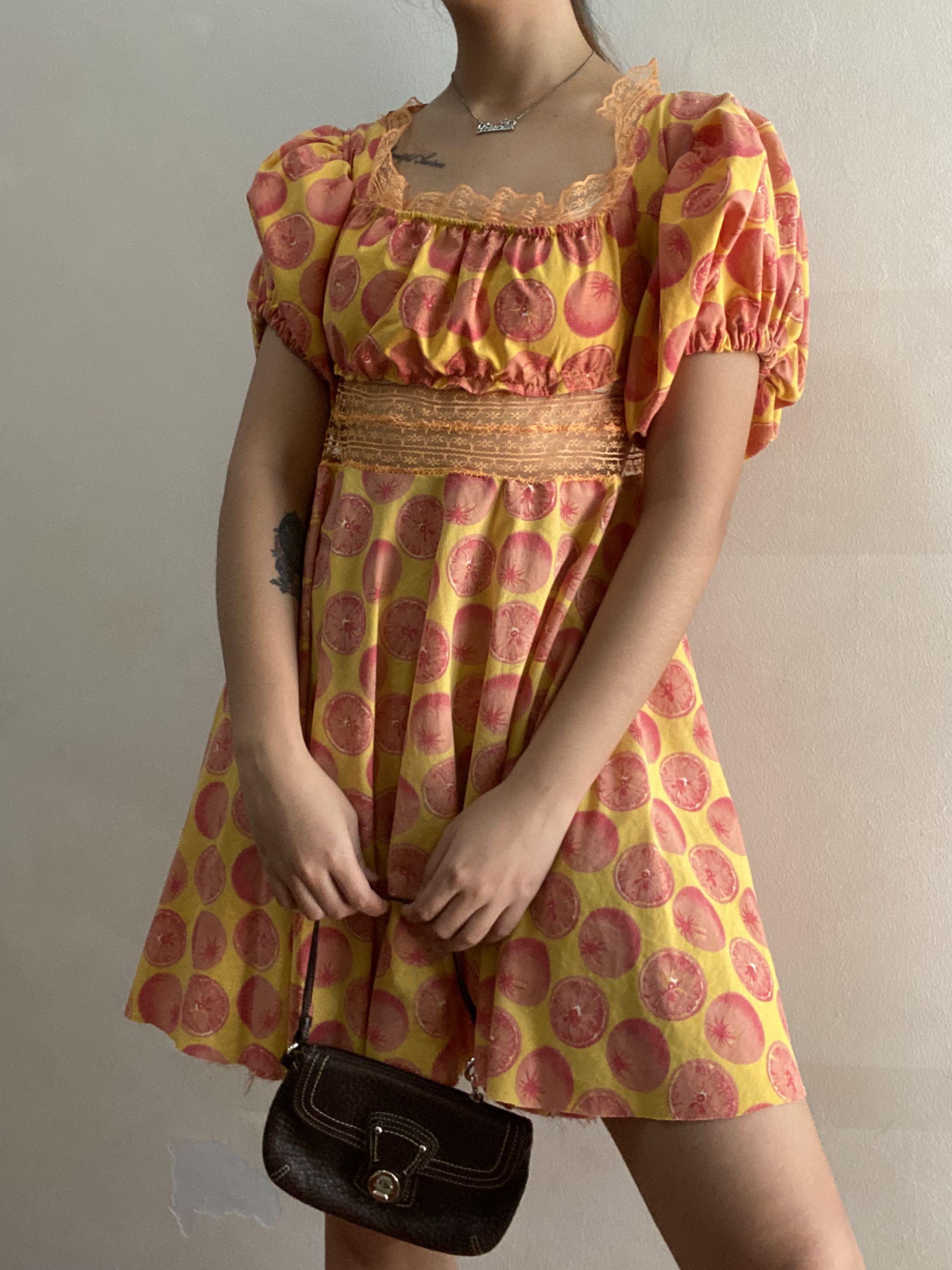 Orange milkmaid outlet dress