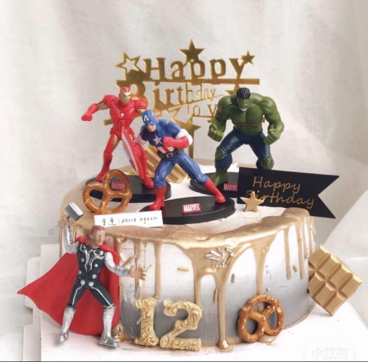 9 90 For 4 Pieces Set Avenger Cake Topper Design Craft Others On Carousell