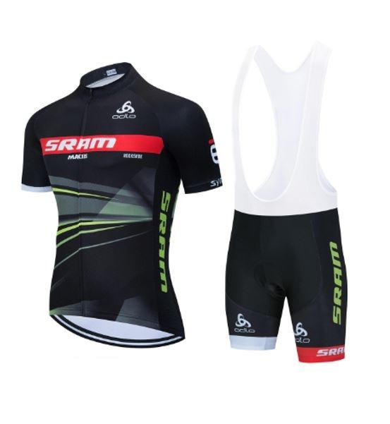 🔥 Black SRAM Breathable Men Short Sleeve Cycling Jersey Set - Free ...