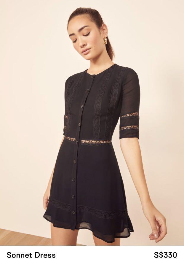 Reformation sonnet dress top
