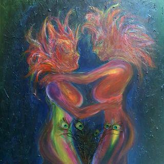 Acrylic Painting : Fiery love