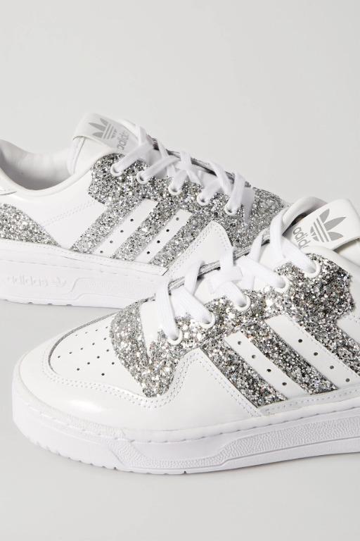adidas rivalry low white glitter