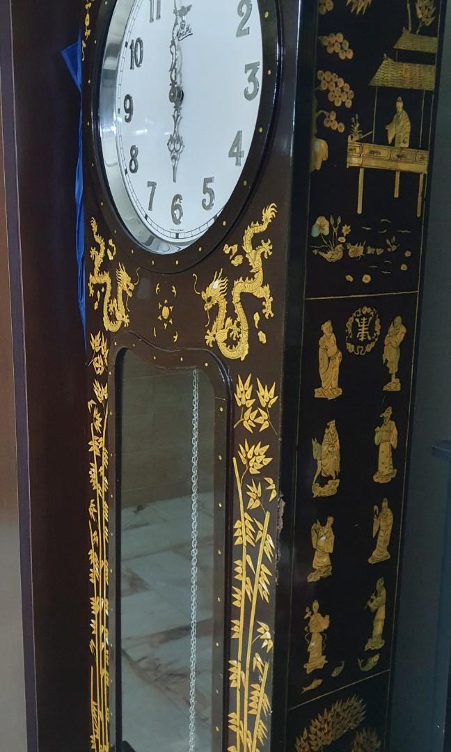 Moathe Antique 7ft Moathe Grandfather Clock, Furniture & Home Living ...