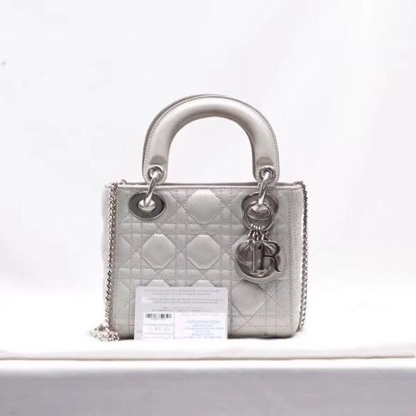 Authentic Christian Dior Mini Lady Dior Grey Luxury Bags Wallets Handbags On Carousell