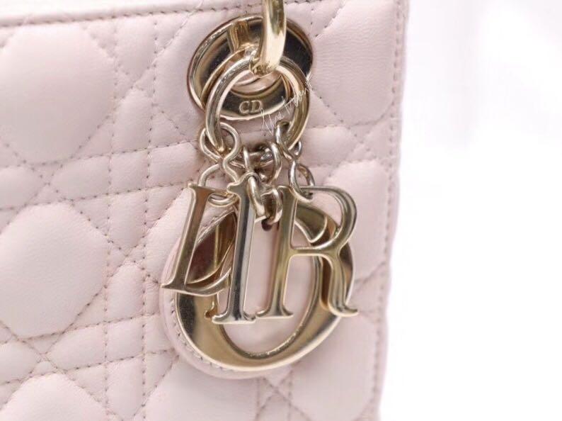 Authentic Christian Dior Small Lady Dior Pastel Pink Lambskin Gold Hardware Luxury Bags Wallets Handbags On Carousell