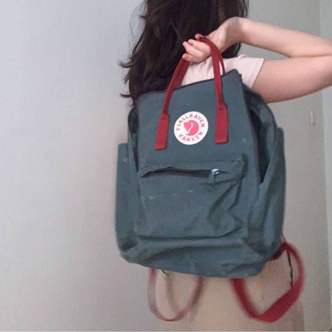 Authentic Fijallraven Kanken Backpack (forest green/ox red), Women's Fashion, Bags Wallets, on Carousell