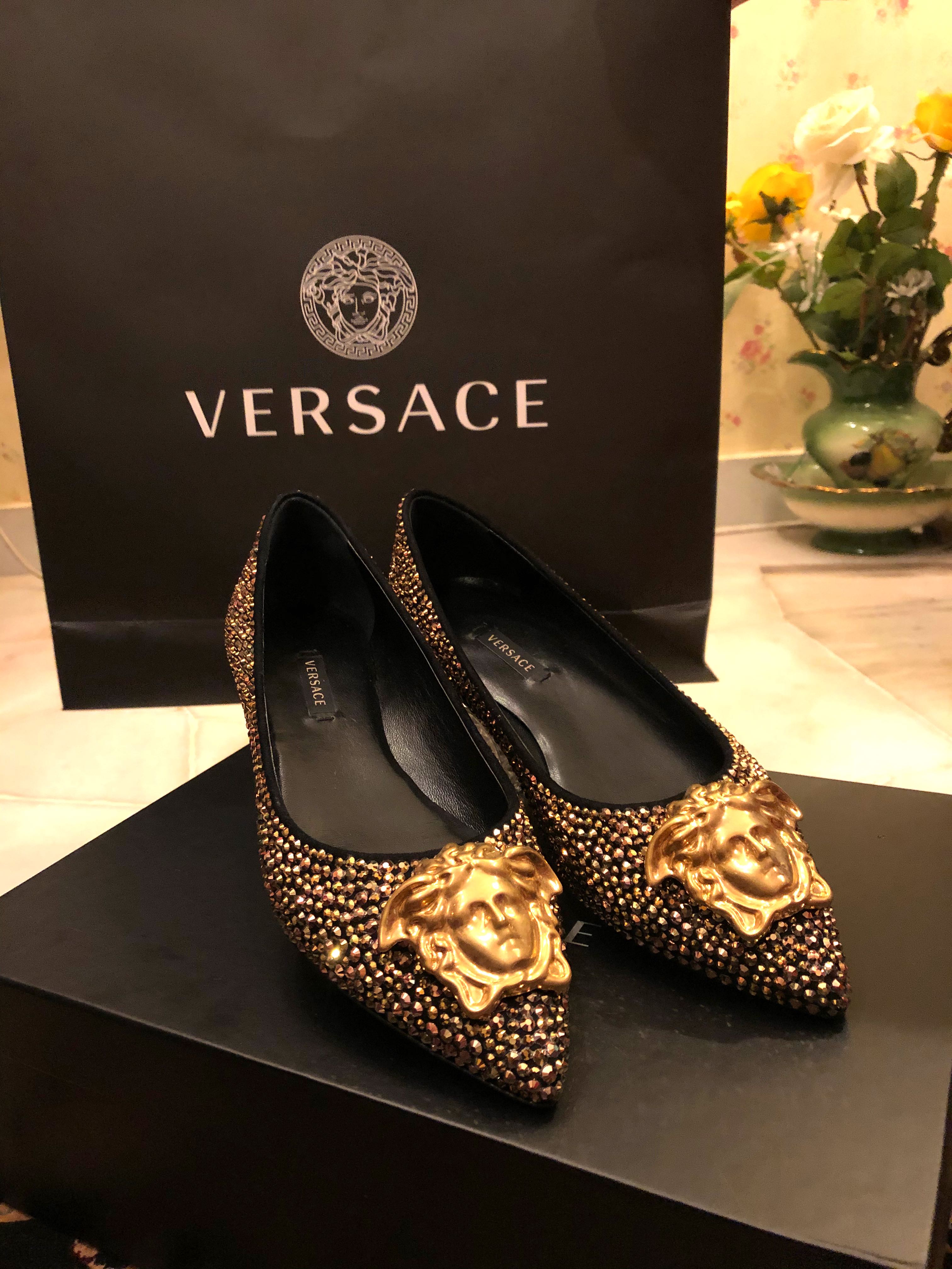 Versace ballerina shoes outlet
