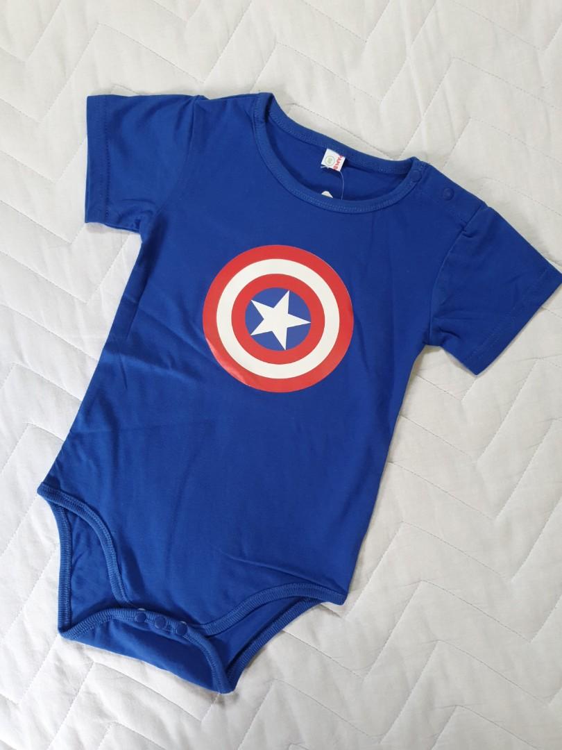 shit lettergreep stof in de ogen gooien Baby Captain America Superhero Romper, Babies & Kids, Babies & Kids Fashion  on Carousell