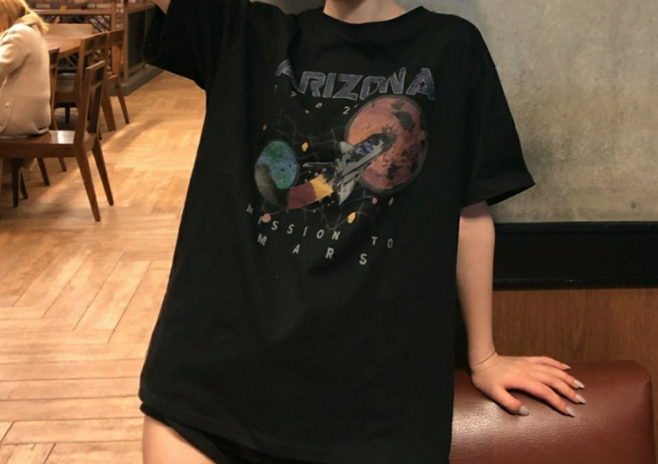 Black Arizona Oversized Tee, Women's 