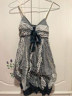 Blue and white cami dress 藍白色吊帶裙