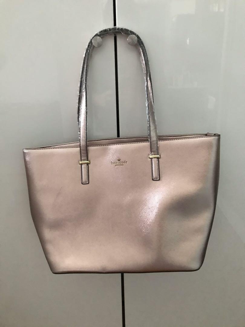 Kate spade rose gold tote bag store