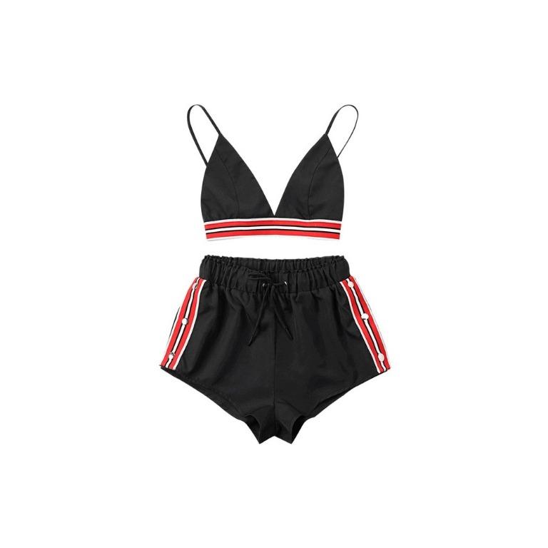 bra two piece shorts tracksuit