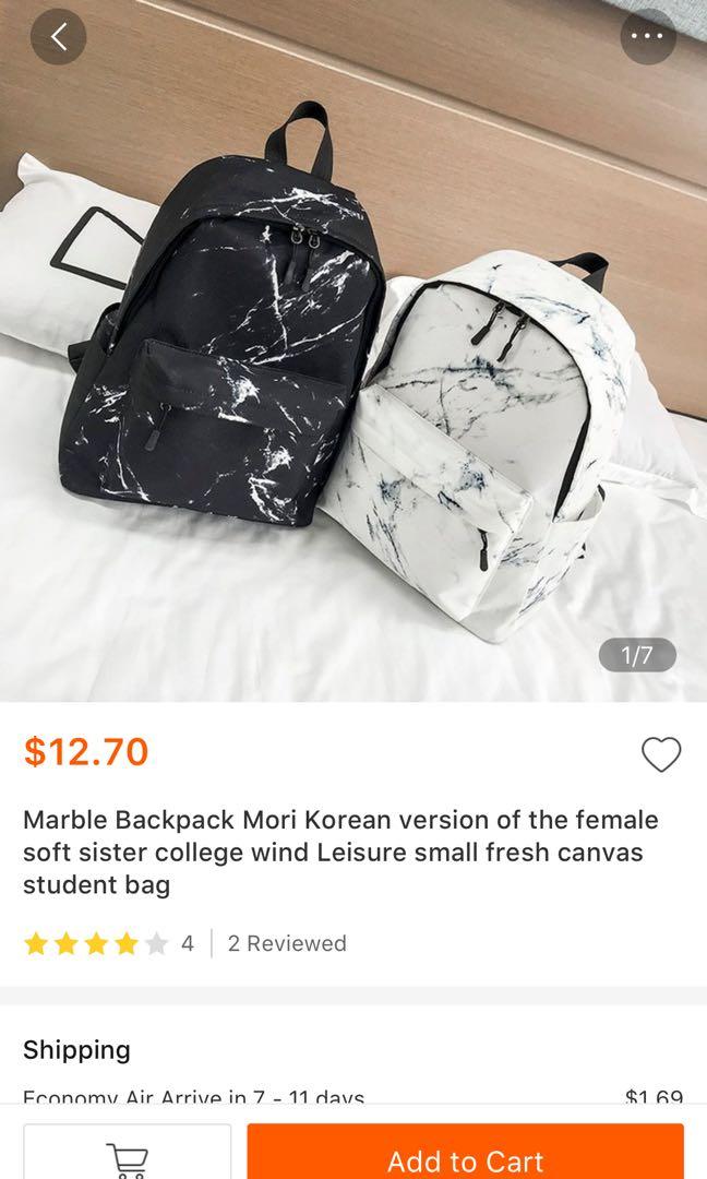 Brand New black marble backpack Luxury Bags Wallets on Carousell