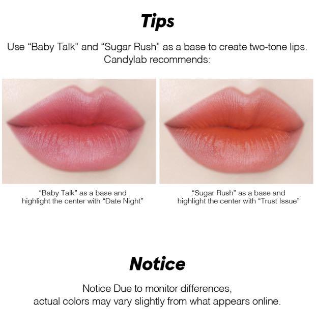 Candylab Candy Lab Cream Pop Creampop Velvet Korea Korean Matte Silky Pigmented Pigment Lip Tint Liptint Color Colour Swatch 02 Sugar Rush Peachy Coral 04 Trust Issue Red Orange 05 Blind Kiss