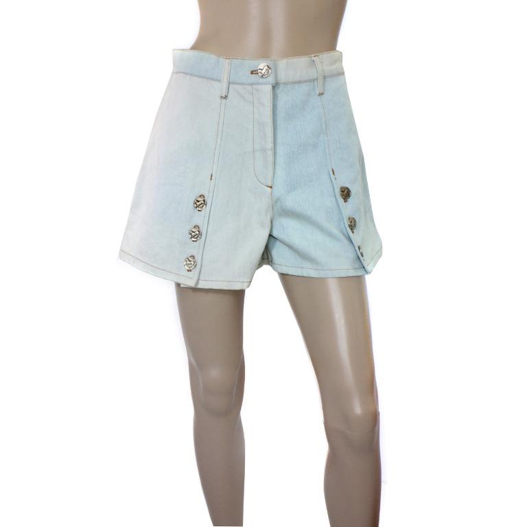 chanel denim shorts