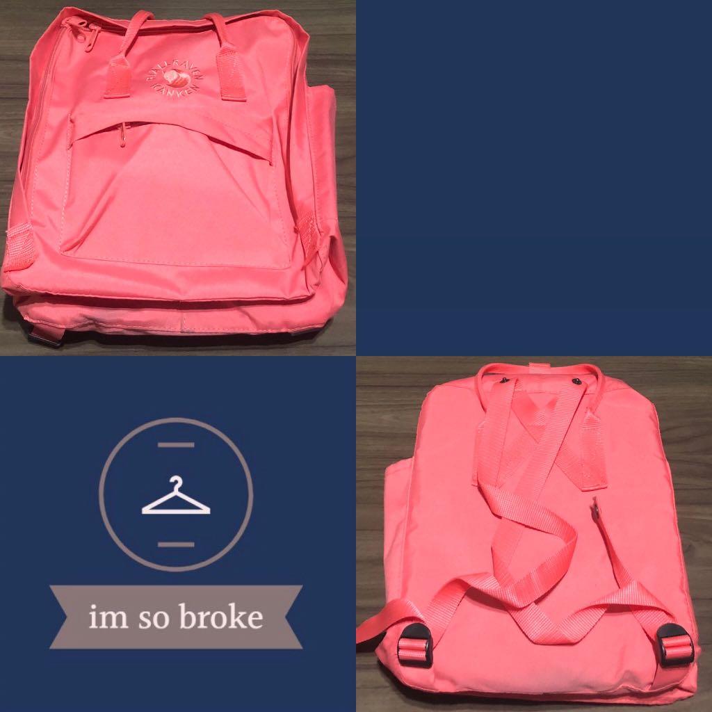 coral pink backpack