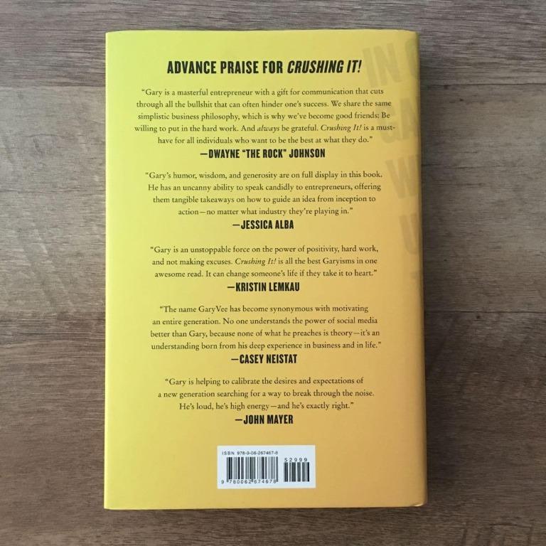 Crushing It! by Gary Vaynerchuk (Gary Vee) Brand New Hard Cover