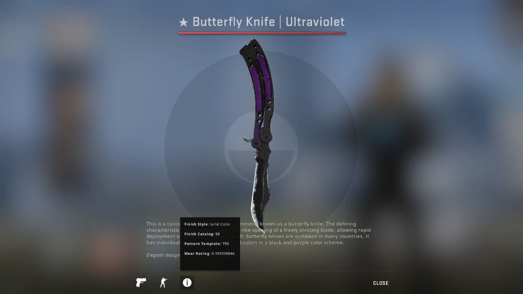 CSGO Butterfly Knife Ultraviolet (FieldTested) _csgo