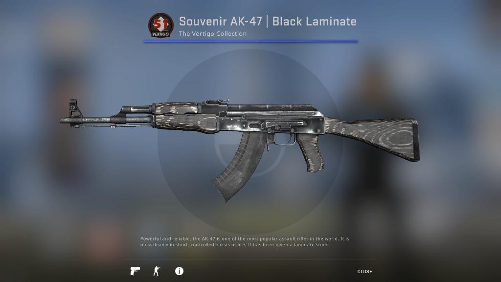 Csgo Souvenir Ak 47 Black Laminate Field Tested Csgo Skins Csgo Ak47 Skin Toys Games Video Gaming In Game Products On Carousell