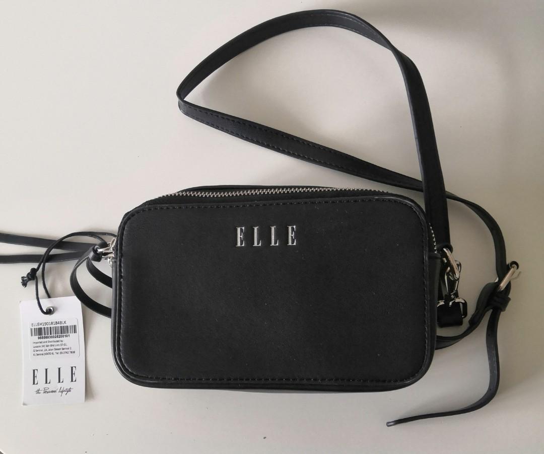 Elle Anjo Sling Bag Black Brand New With Tags Women S Fashion Bags Wallets On Carousell