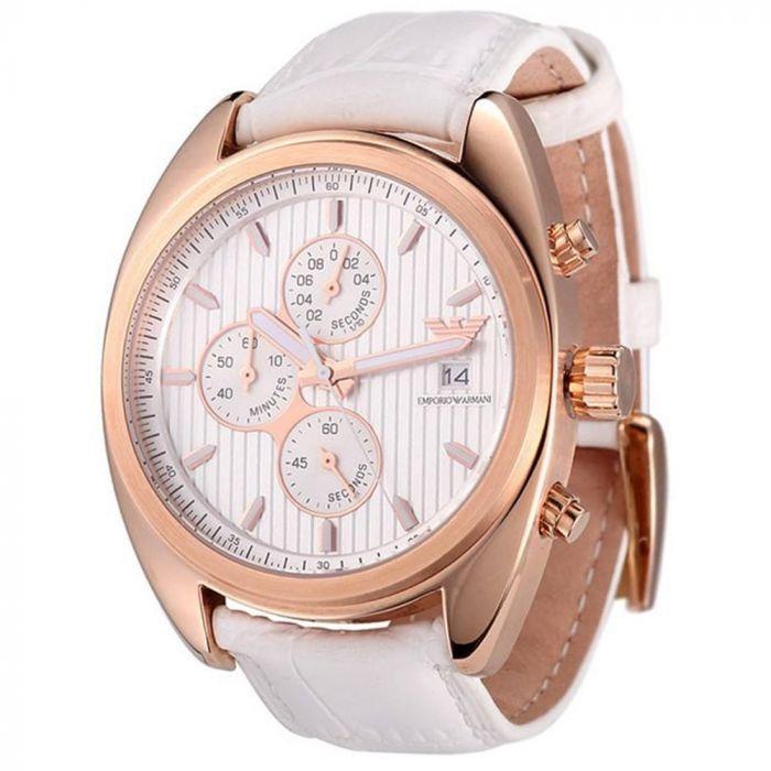 emporio armani mens watch rose gold