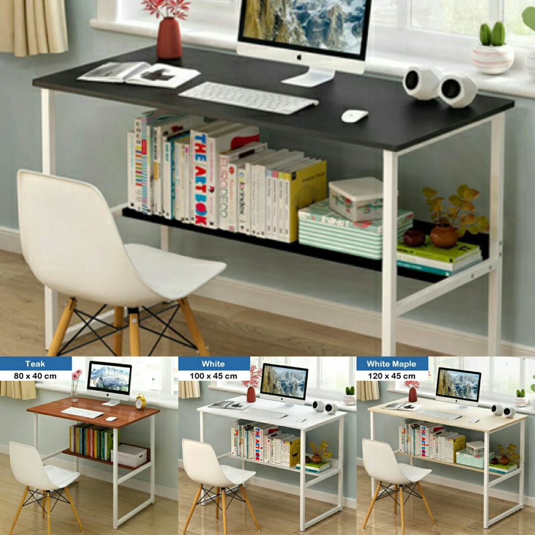 Free Delivery Study Table Laptop Desk with Rack, Furniture & Home