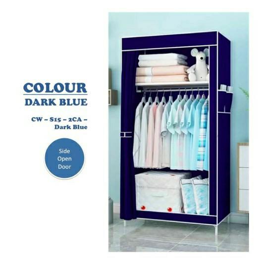 Free Delivery Fabric Canvas Wardrobe With Cover Furniture Shelves Drawers On Carousell
